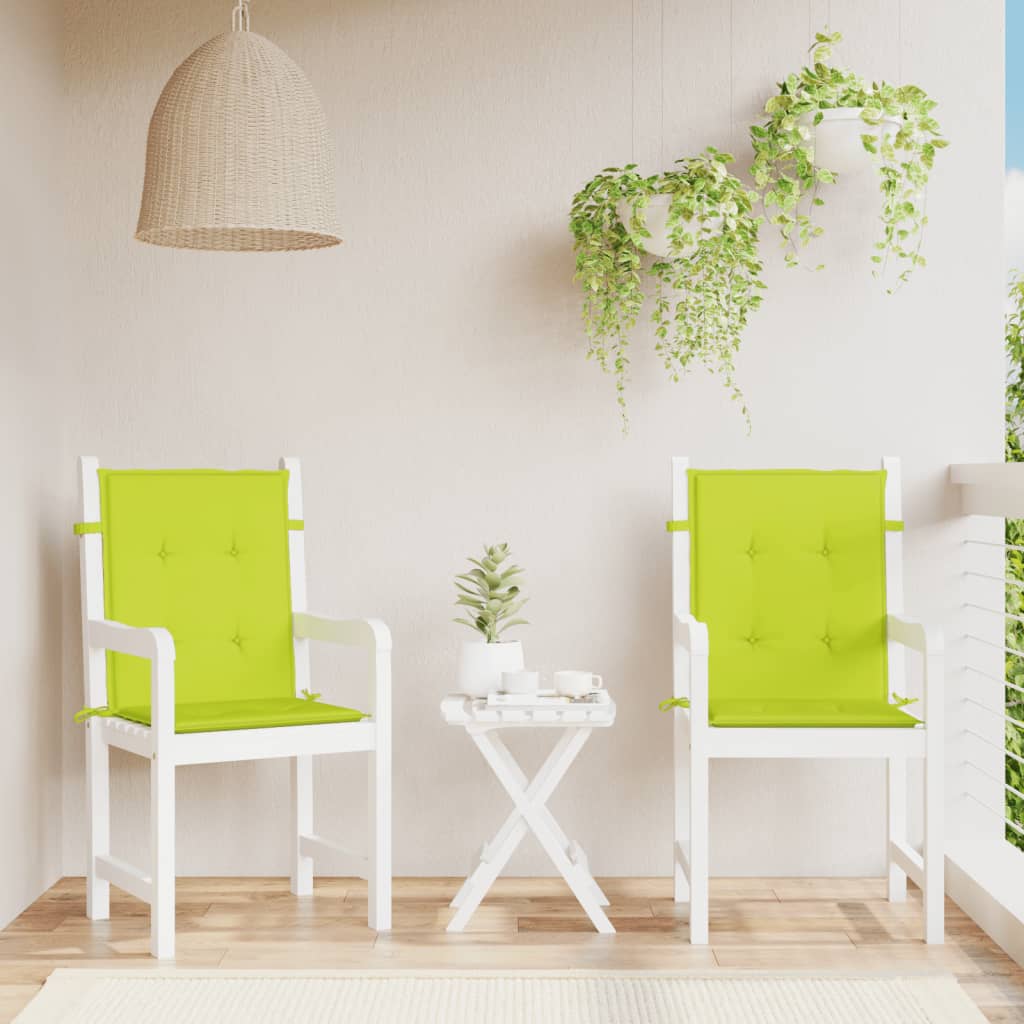 vidaXL Gartenstuhlauflagen für Niedriglehner 2Stk Knallgrün 100x50x3cm