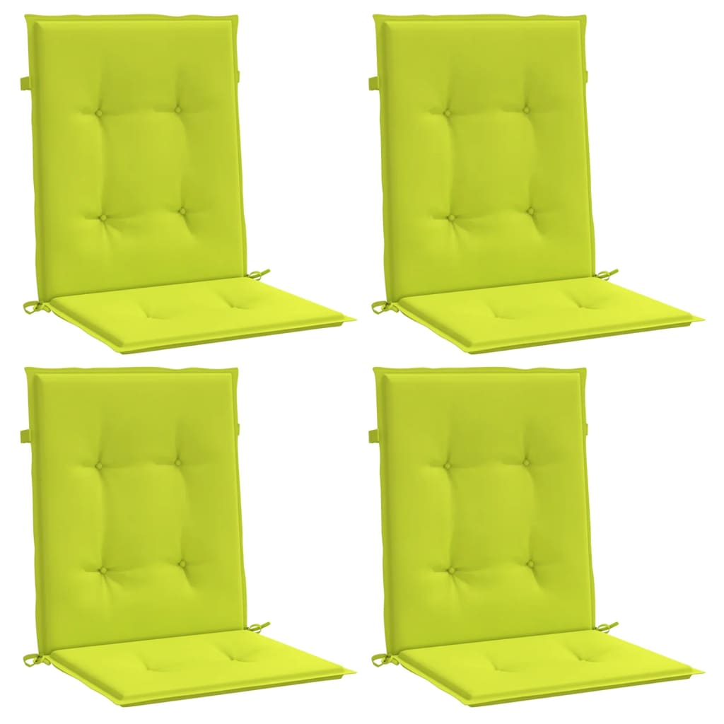 vidaXL Gartenstuhlauflagen für Niedriglehner 4Stk Knallgrün 100x50x3cm