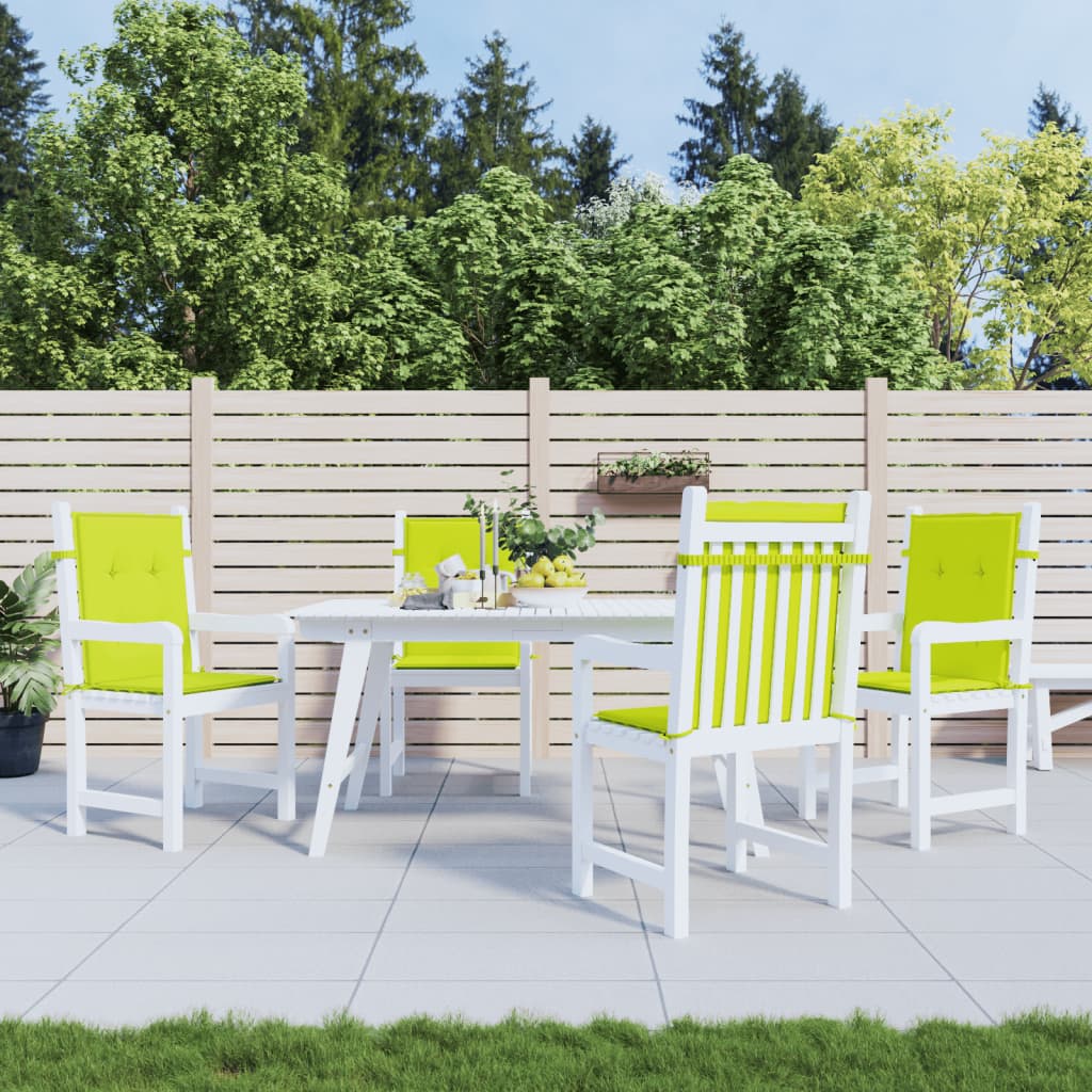 vidaXL Gartenstuhlauflagen für Niedriglehner 4Stk Knallgrün 100x50x3cm