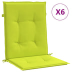 vidaXL Gartenstuhlauflagen für Niedriglehner 6Stk Knallgrün 100x50x3cm