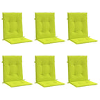 vidaXL Gartenstuhlauflagen für Niedriglehner 6Stk Knallgrün 100x50x3cm