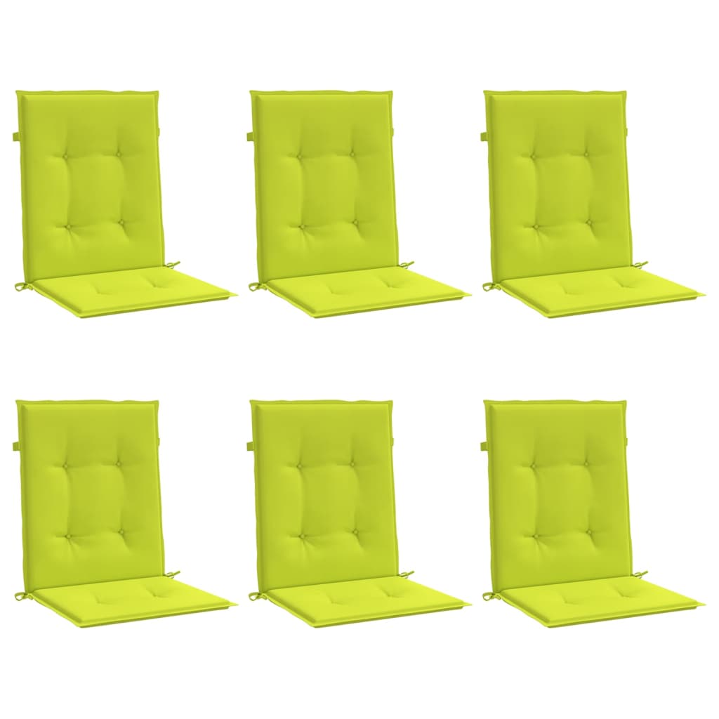 vidaXL Gartenstuhlauflagen für Niedriglehner 6Stk Knallgrün 100x50x3cm