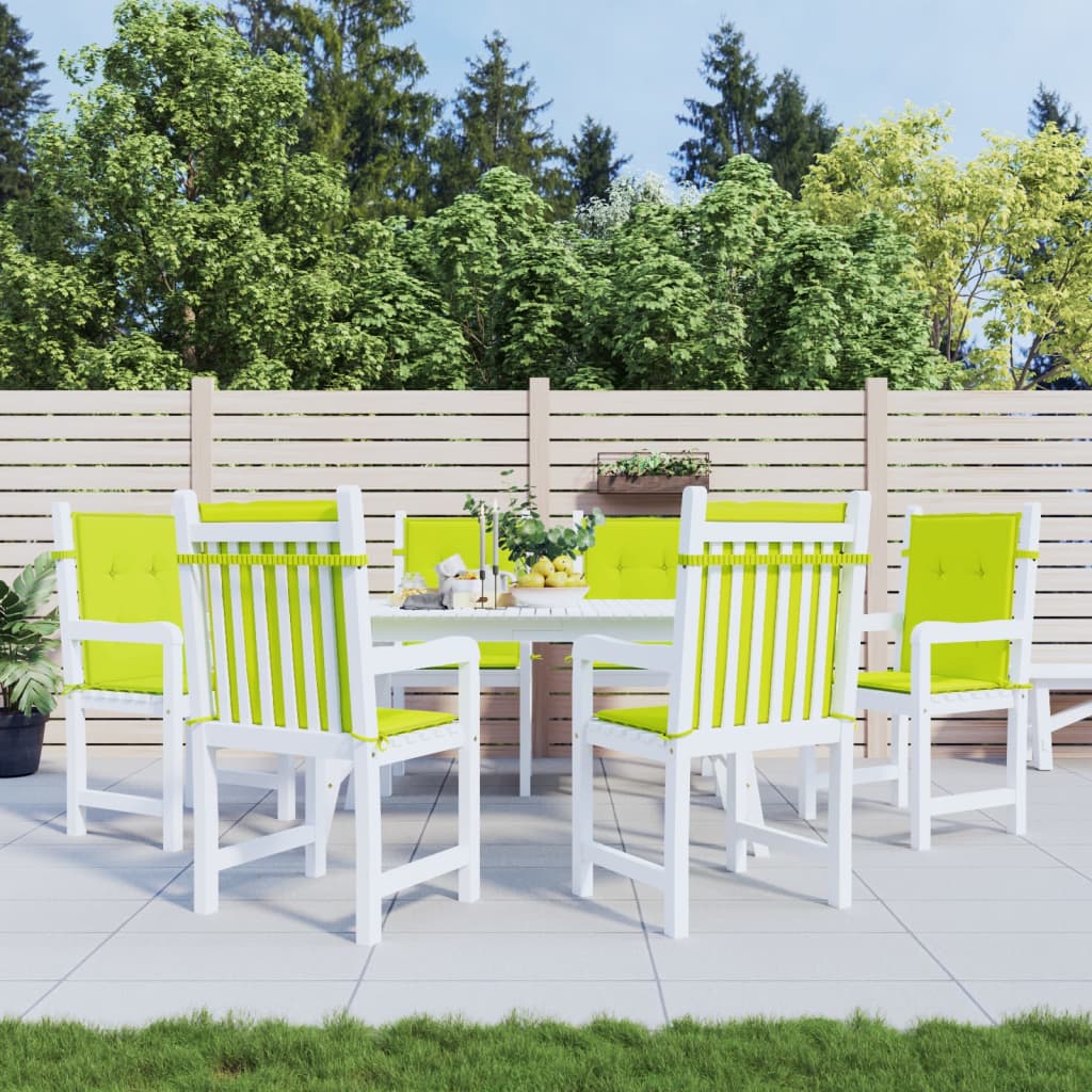 vidaXL Gartenstuhlauflagen für Niedriglehner 6Stk Knallgrün 100x50x3cm