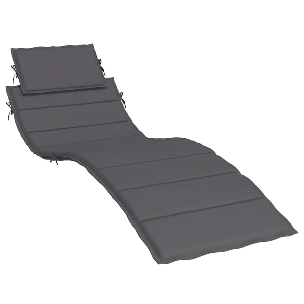 vidaXL Sonnenliegen-Auflage Anthrazit 186x58x4 cm Oxford-Gewebe