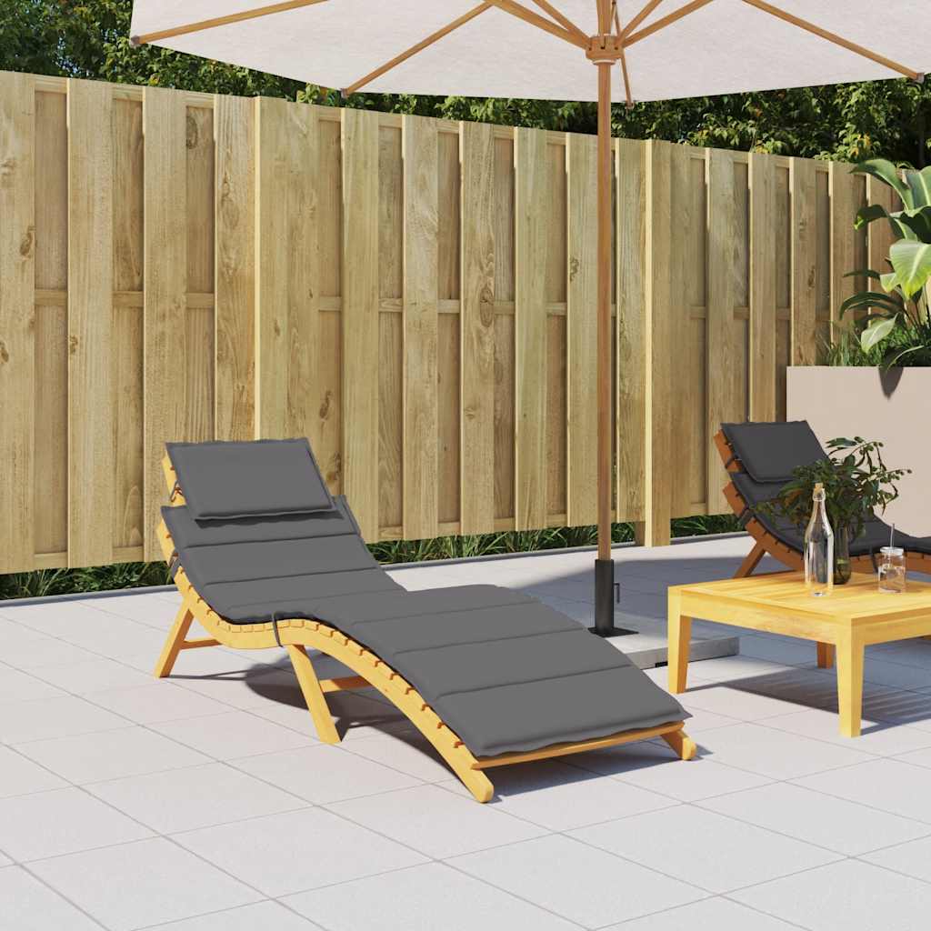 vidaXL Sonnenliegen-Auflage Anthrazit 186x58x4 cm Oxford-Gewebe