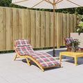 vidaXL Sonnenliegen-Auflage Rot Karomuster 186x58x4 cm Oxford-Gewebe