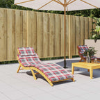 vidaXL Sonnenliegen-Auflage Rot Karomuster 186x58x4 cm Oxford-Gewebe