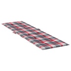 vidaXL Liegestuhl-Auflage Rot Karomuster (75+105)x50x4 cm