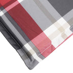 vidaXL Liegestuhl-Auflage Rot Karomuster (75+105)x50x4 cm