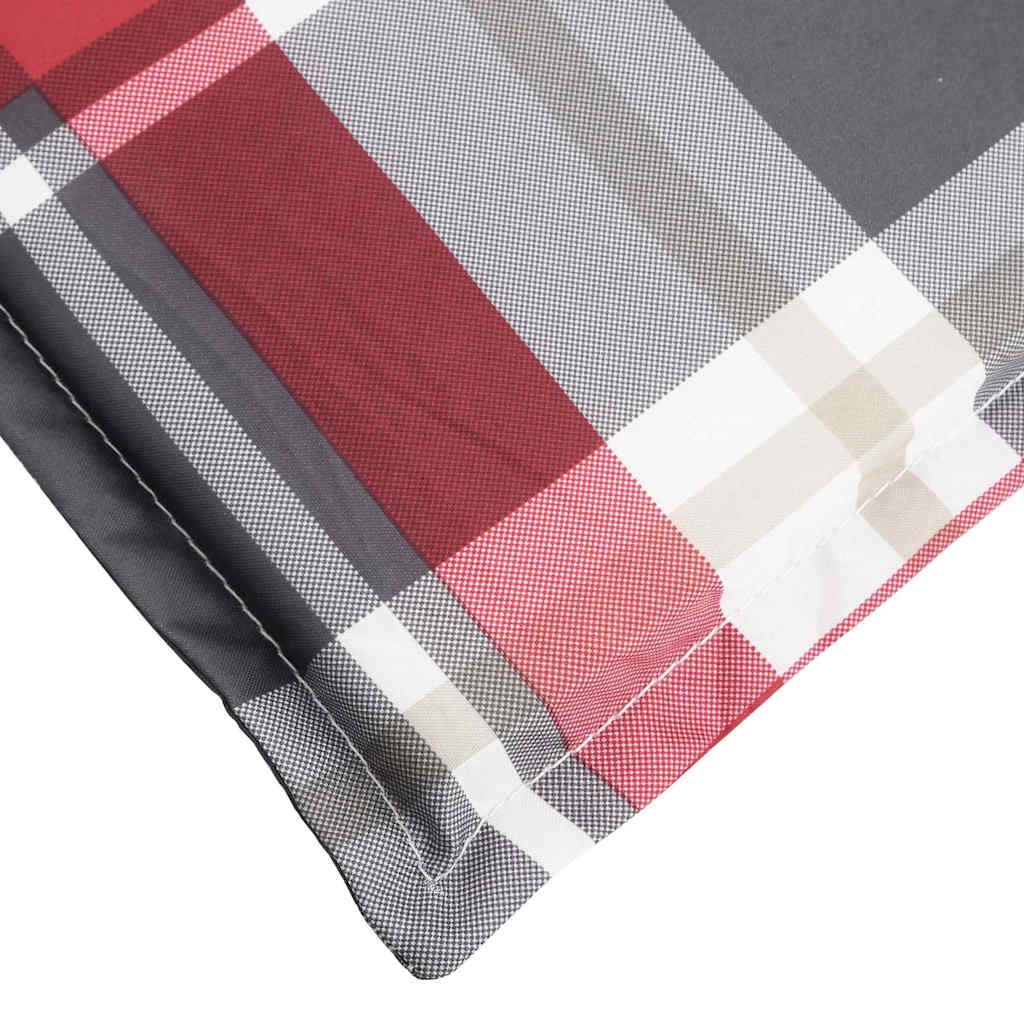 vidaXL Liegestuhl-Auflage Rot Karomuster (75+105)x50x4 cm