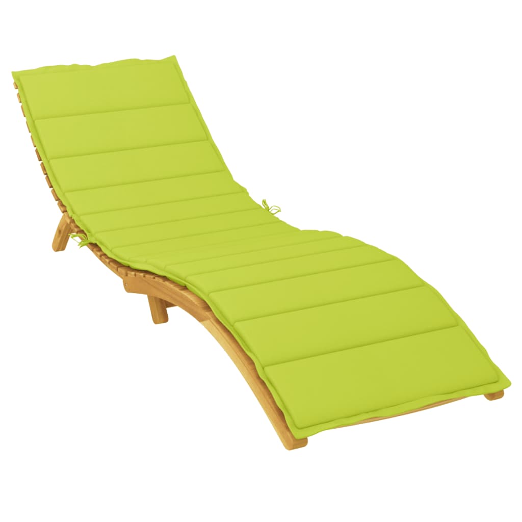 vidaXL Sonnenliegen-Auflage Hellgrün 200x70x3 cm Oxford-Gewebe