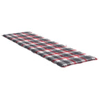 vidaXL Sonnenliegen-Auflage Rot Karomuster 200x70x3 cm Oxford-Gewebe