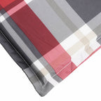 vidaXL Sonnenliegen-Auflage Rot Karomuster 200x70x3 cm Oxford-Gewebe