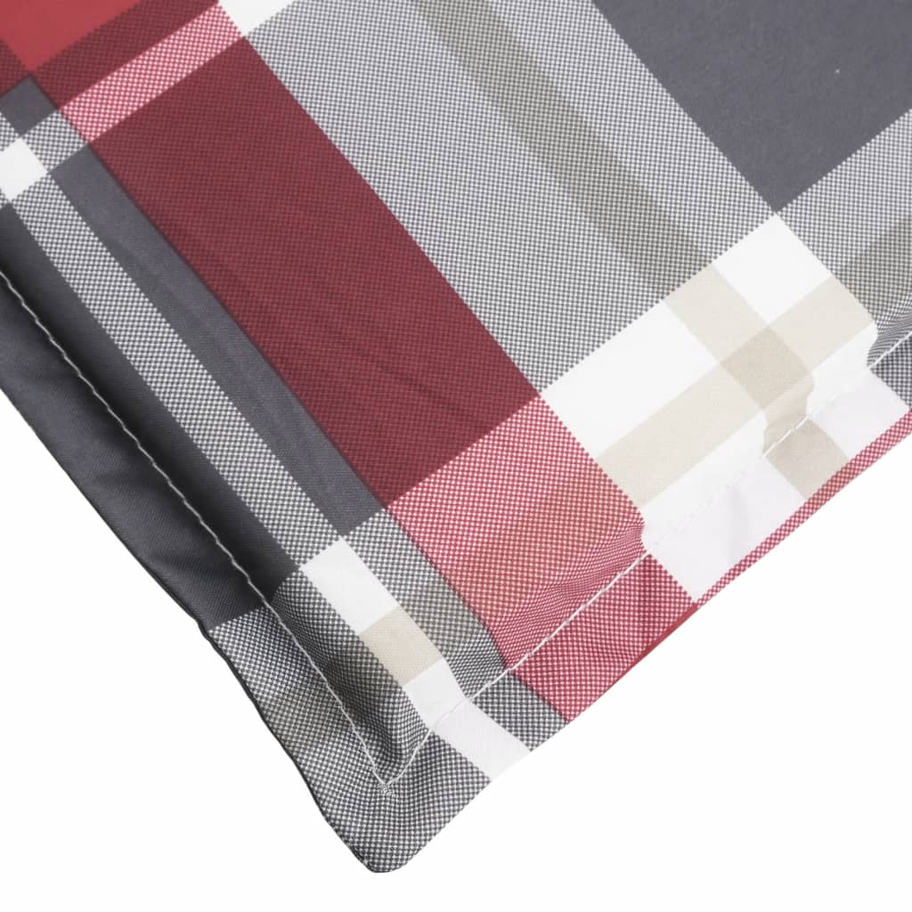 vidaXL Sonnenliegen-Auflage Rot Karomuster 200x70x3 cm Oxford-Gewebe