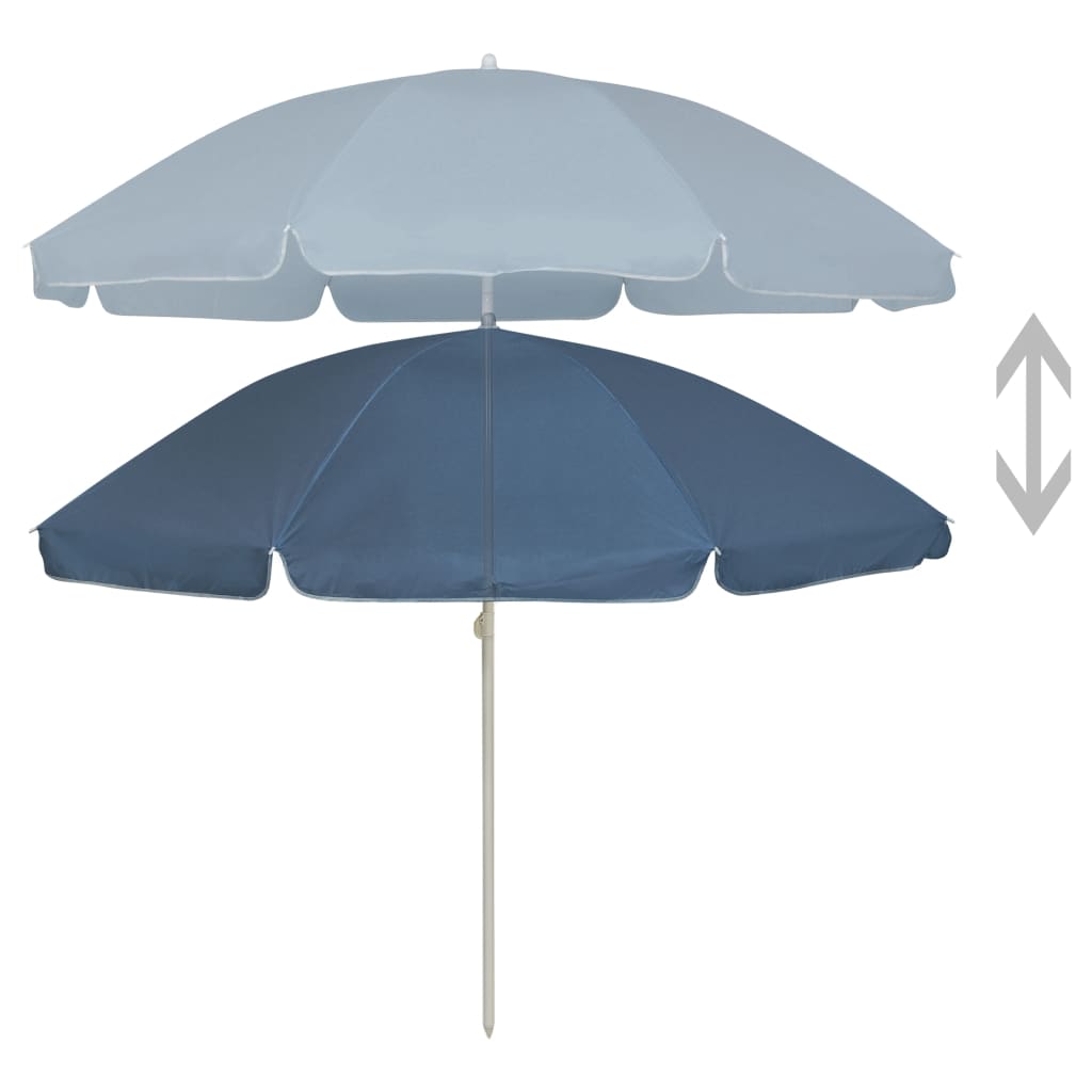 vidaXL Strandschirm Blau 240 cm