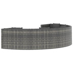 vidaXL 6-tlg. Garten-Lounge-Set mit Auflagen Poly Rattan Grau