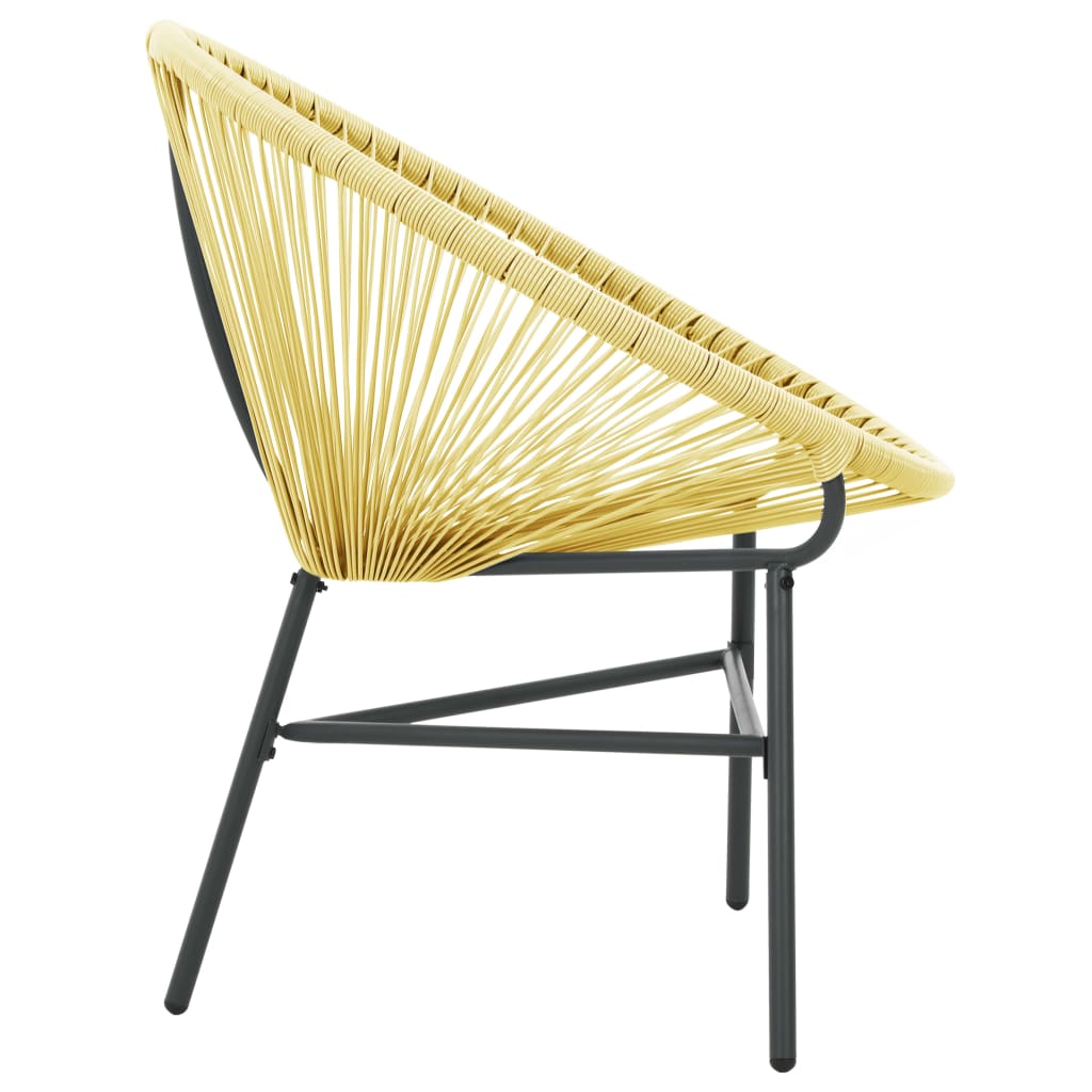 vidaXL Acapulco-Gartenstuhl Poly Rattan Beige