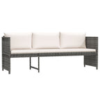 vidaXL 6-tlg. Garten-Lounge-Set mit Kissen Poly Rattan Grau