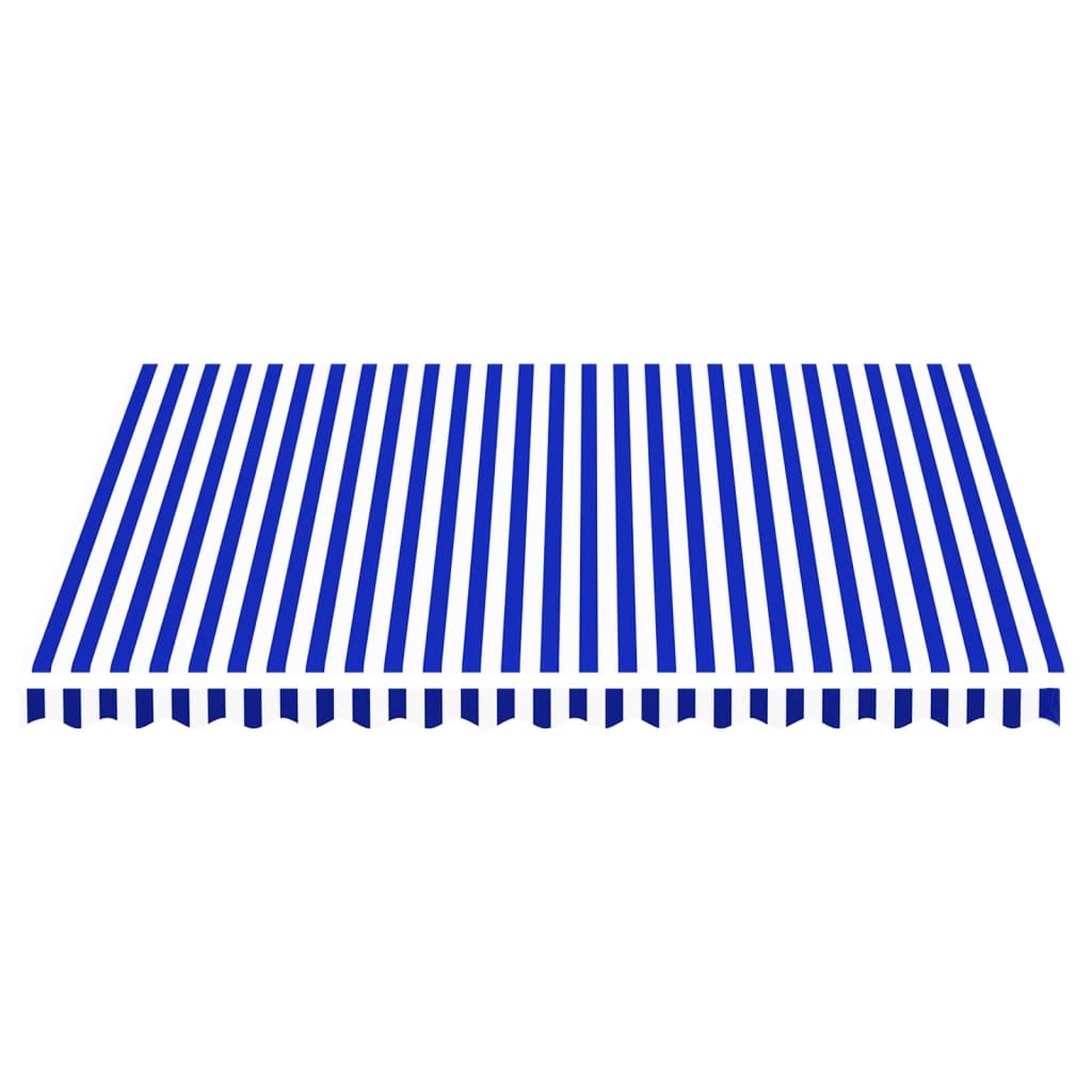 vidaXL Markisenbespannung Blau und Weiß 4x3,5 m