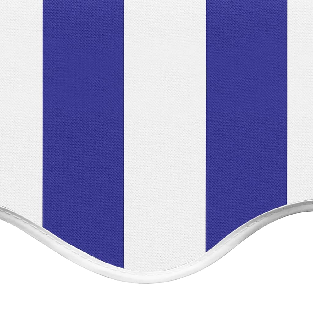 vidaXL Markisenbespannung Blau und Weiß 4x3,5 m