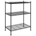 vidaXL Lagerregal mit 3 Böden 60x35x76 cm Schwarz 150 kg