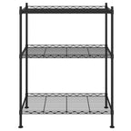 vidaXL Lagerregal mit 3 Böden 60x35x76 cm Schwarz 150 kg