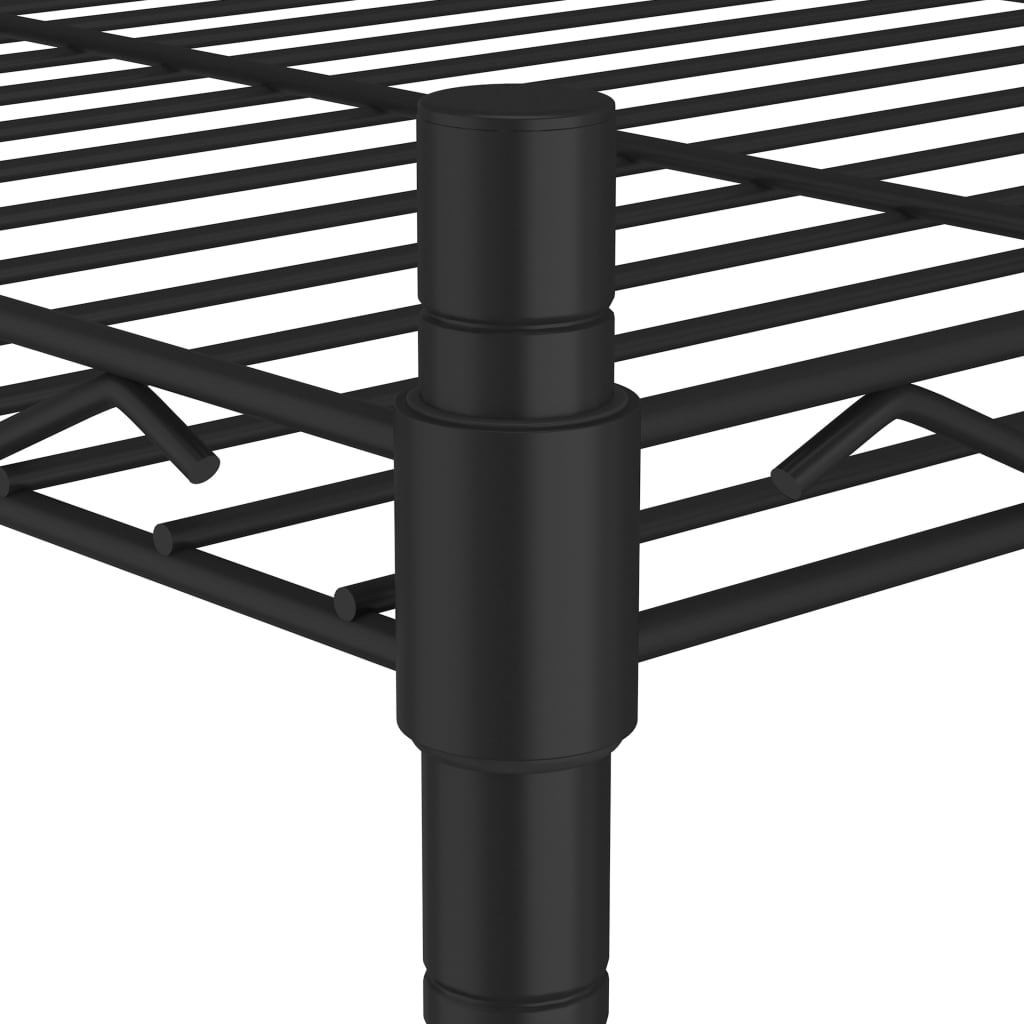 vidaXL Lagerregal mit 3 Böden 60x35x76 cm Schwarz 150 kg