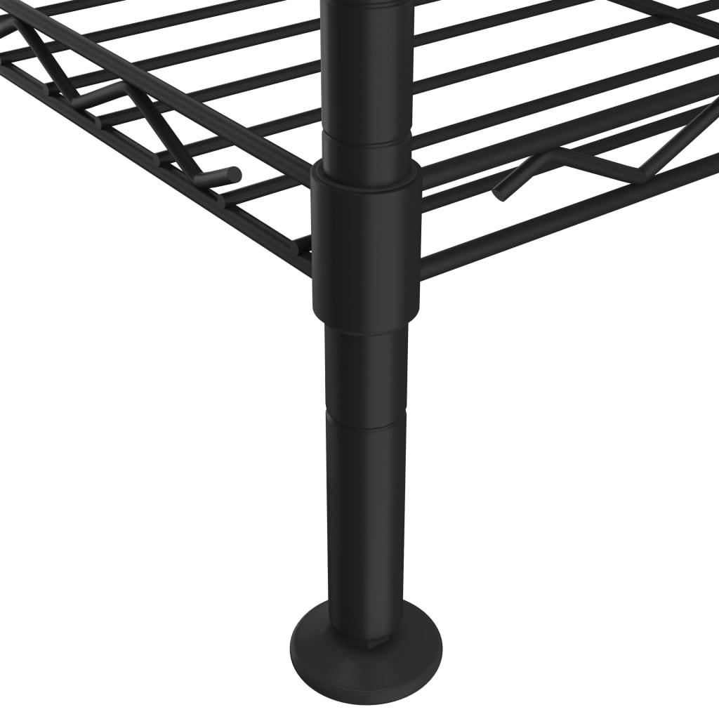 vidaXL Lagerregal mit 3 Böden 60x35x76 cm Schwarz 150 kg