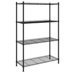 vidaXL Lagerregal mit 4 Böden 90x35x137 cm Schwarz 200 kg
