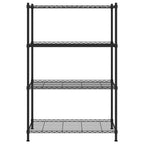 vidaXL Lagerregal mit 4 Böden 90x35x137 cm Schwarz 200 kg