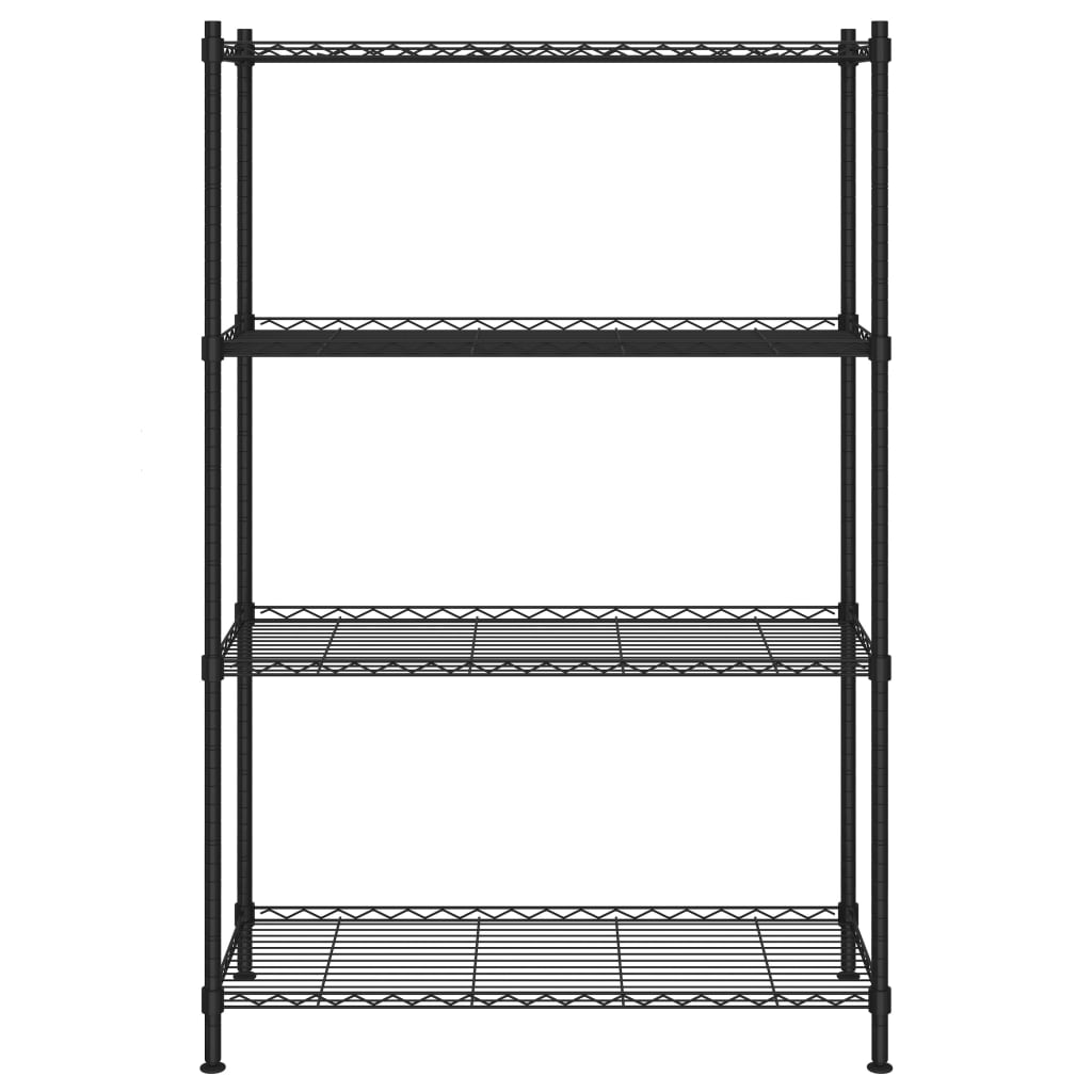 vidaXL Lagerregal mit 4 Böden 90x35x137 cm Schwarz 200 kg