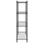 vidaXL Lagerregal mit 4 Böden 90x35x137 cm Schwarz 200 kg