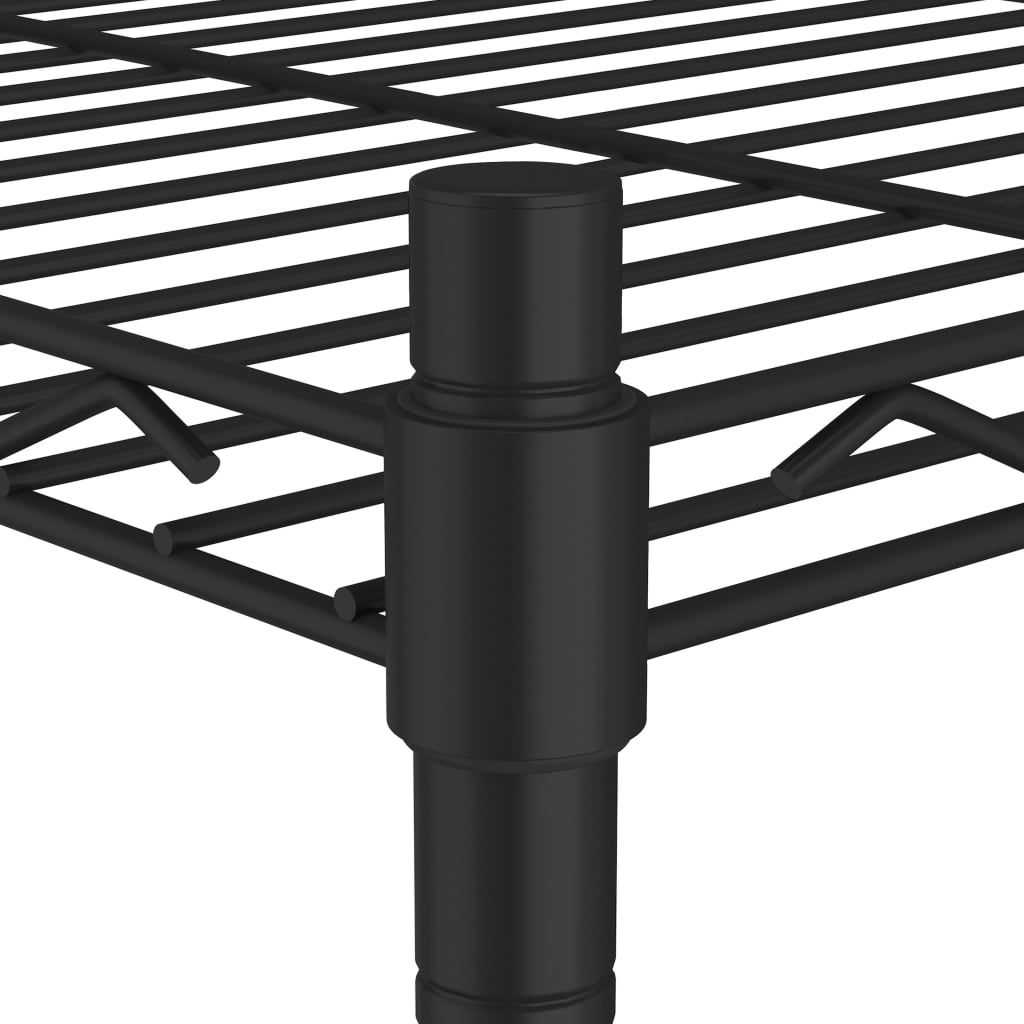 vidaXL Lagerregal mit 4 Böden 90x35x137 cm Schwarz 200 kg