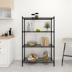 vidaXL Lagerregal mit 4 Böden 90x35x137 cm Schwarz 200 kg