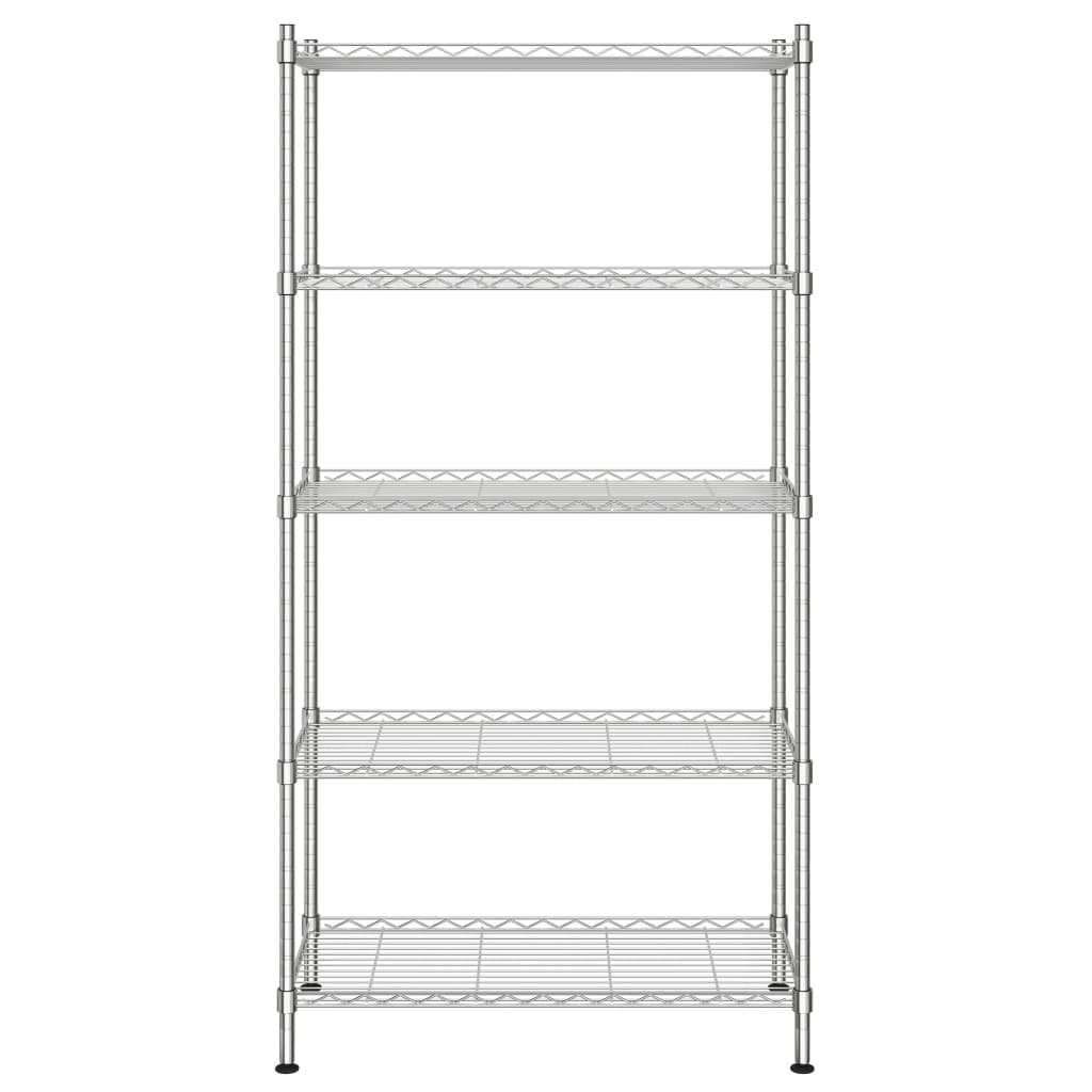 vidaXL Lagerregal mit 5 Böden 90x35x180 cm Chrom 250 kg