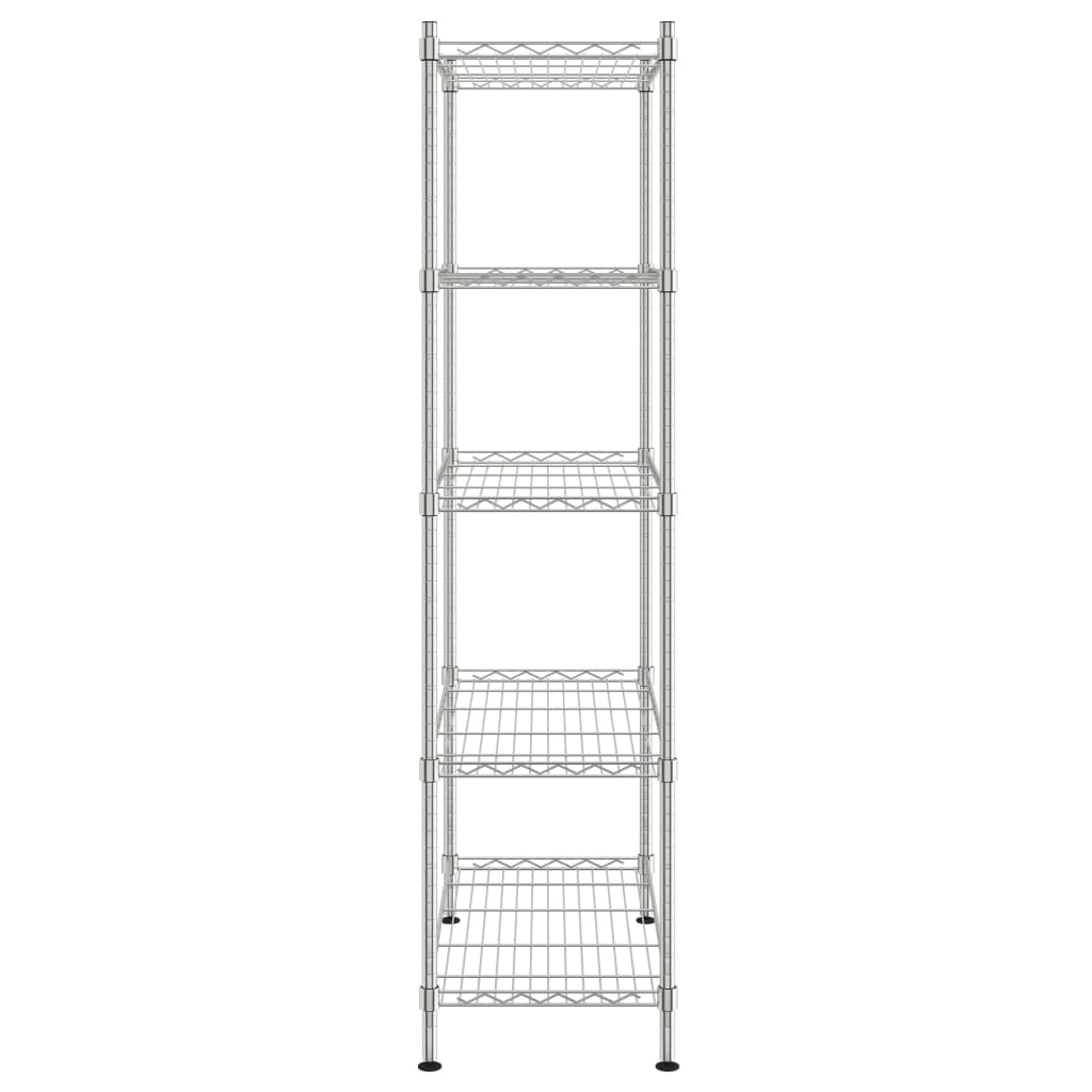 vidaXL Lagerregal mit 5 Böden 90x35x180 cm Chrom 250 kg