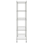 vidaXL Lagerregal mit 5 Böden 90x35x180 cm Chrom 250 kg