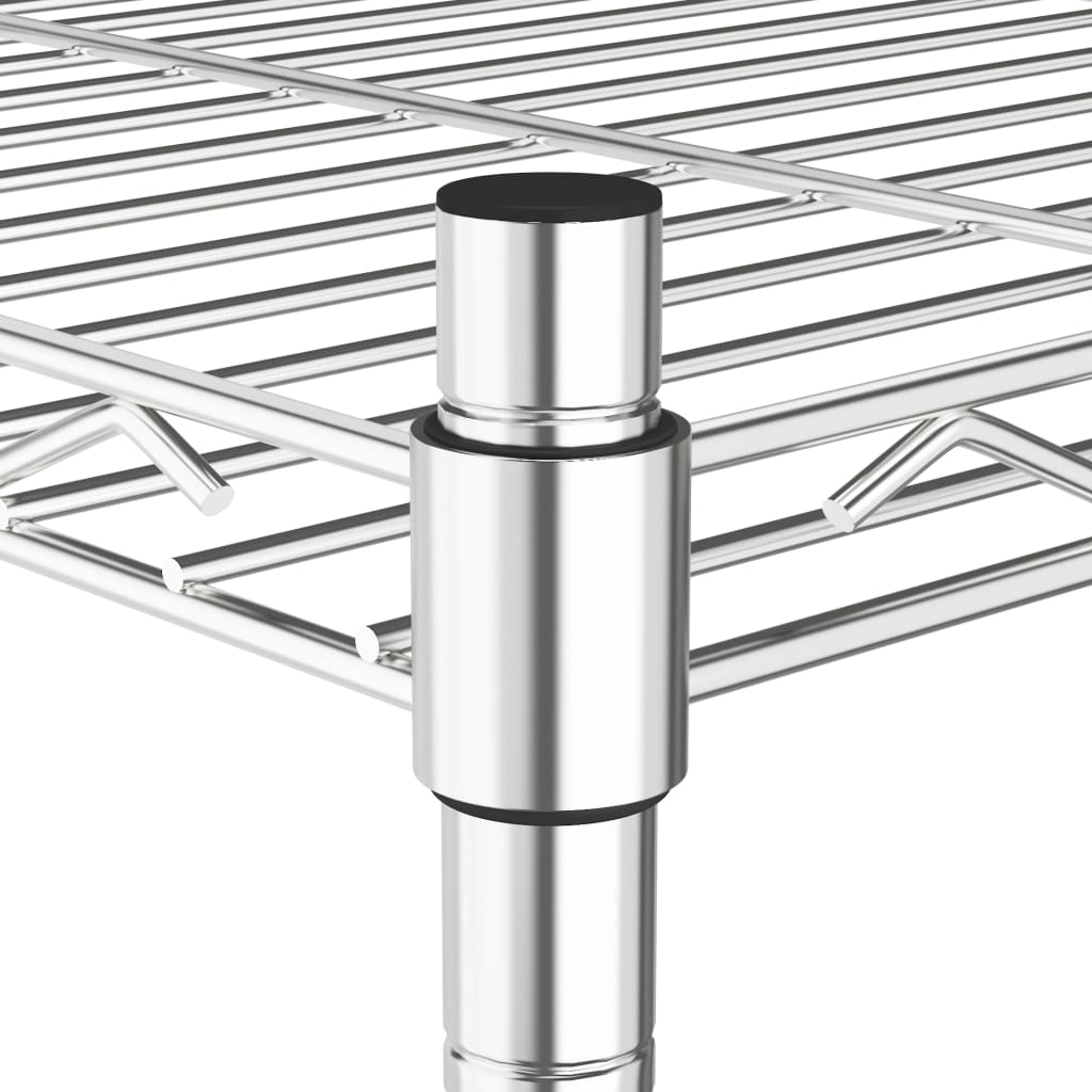 vidaXL Lagerregal mit 5 Böden 90x35x180 cm Chrom 250 kg