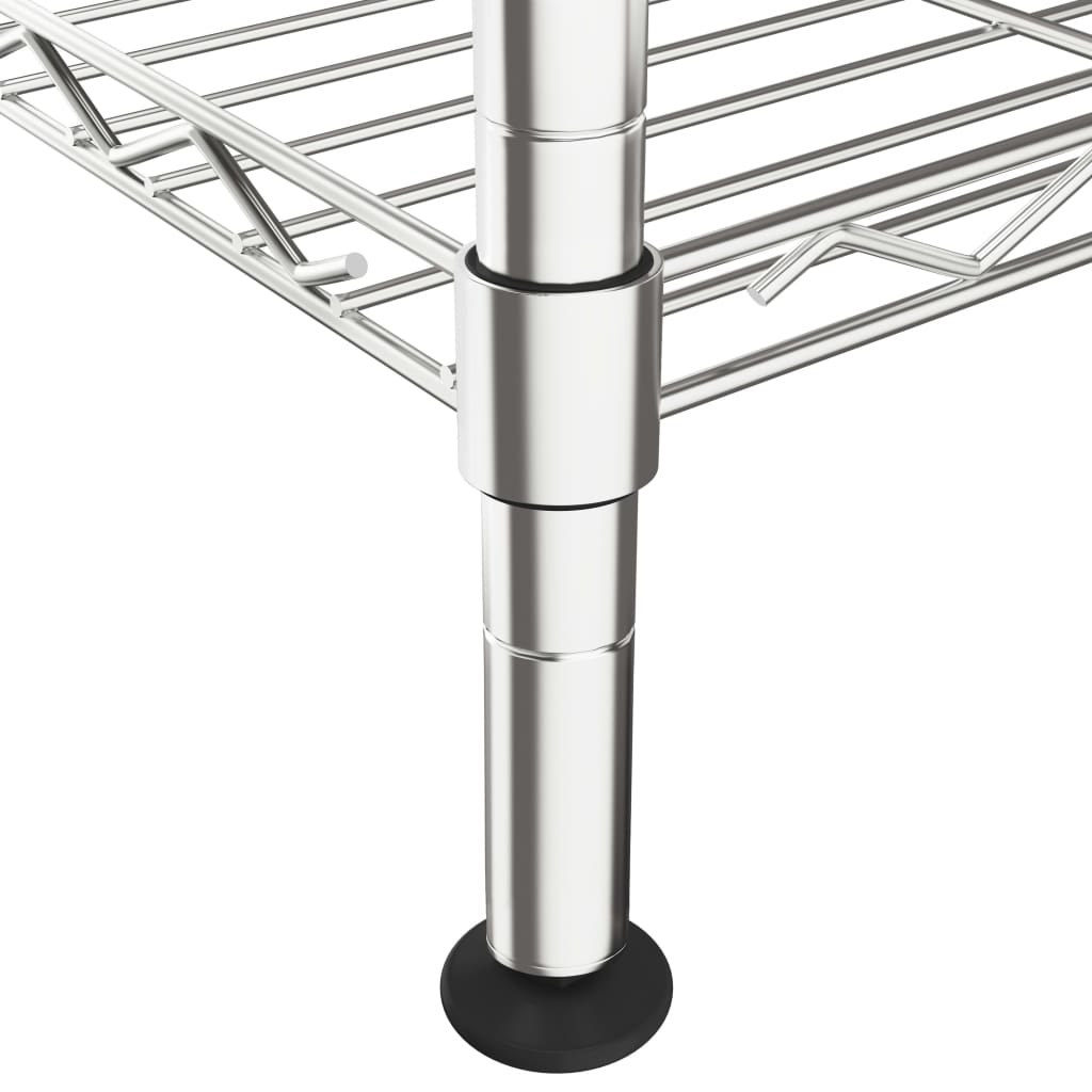 vidaXL Lagerregal mit 5 Böden 90x35x180 cm Chrom 250 kg