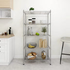 vidaXL Lagerregal mit 5 Böden 90x35x180 cm Chrom 250 kg