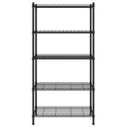vidaXL Lagerregal mit 5 Böden 90x35x180 cm Schwarz 250 kg