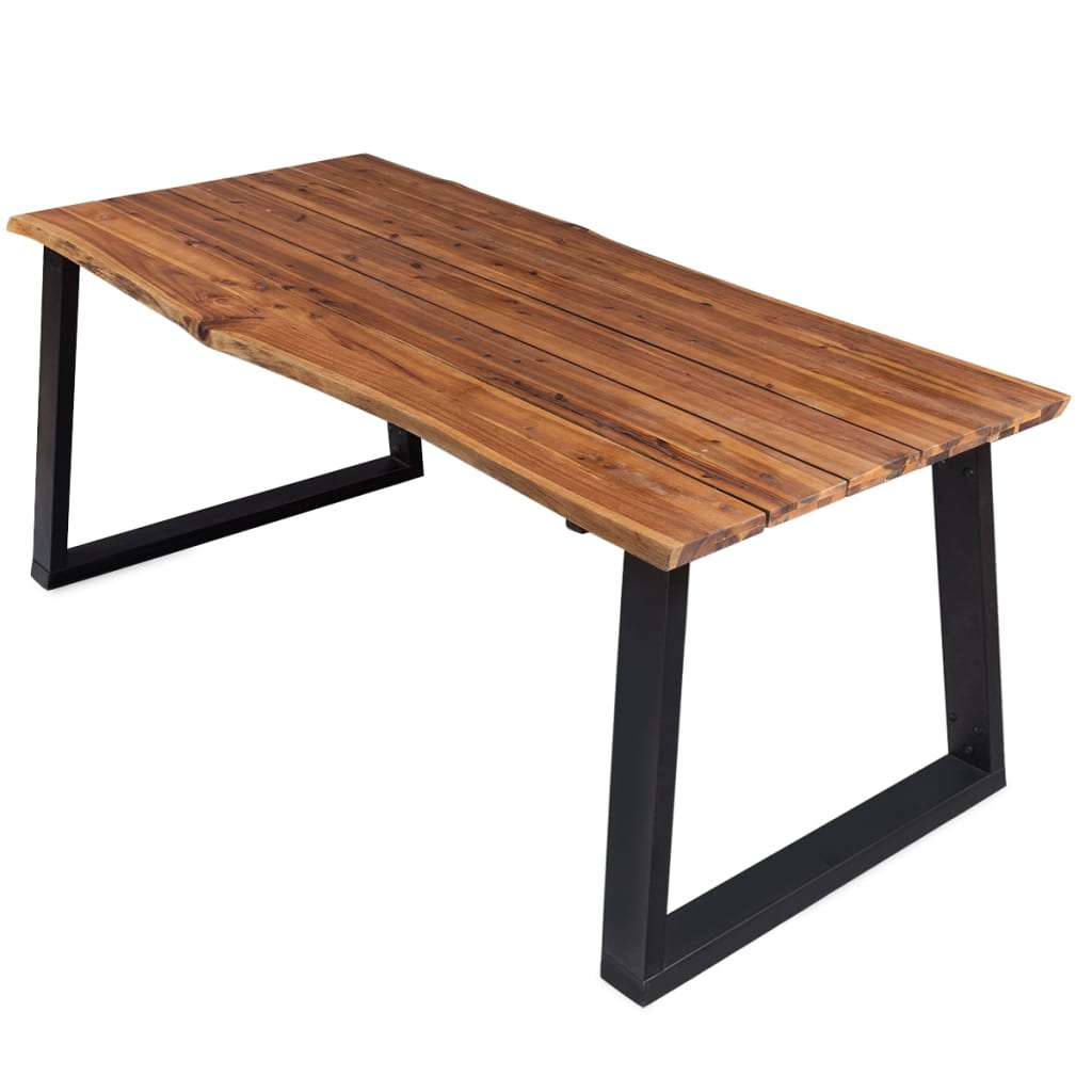 vidaXL Esstisch 120x60x76 cm Massivholz Akazie
