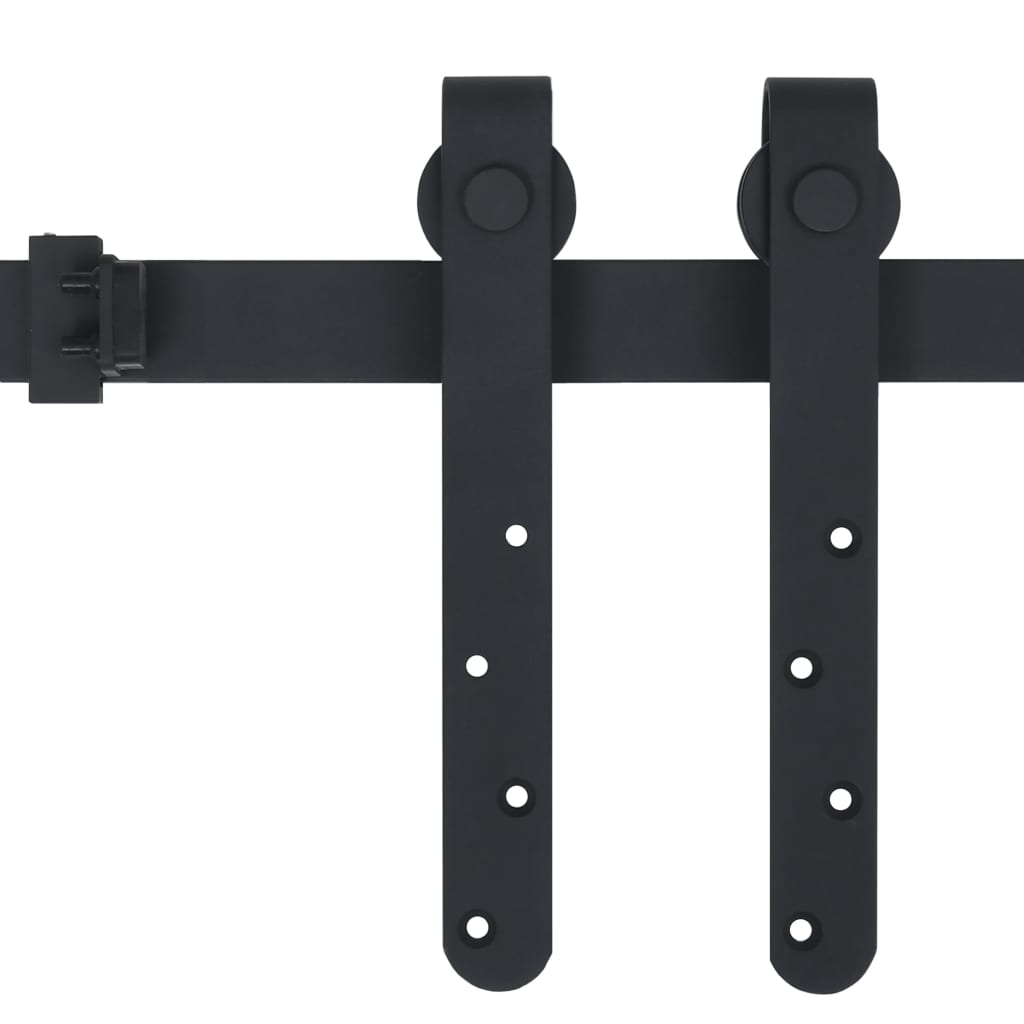 vidaXL Mini Schiebetürbeschlag Set für Schranktüren Carbonstahl 183 cm