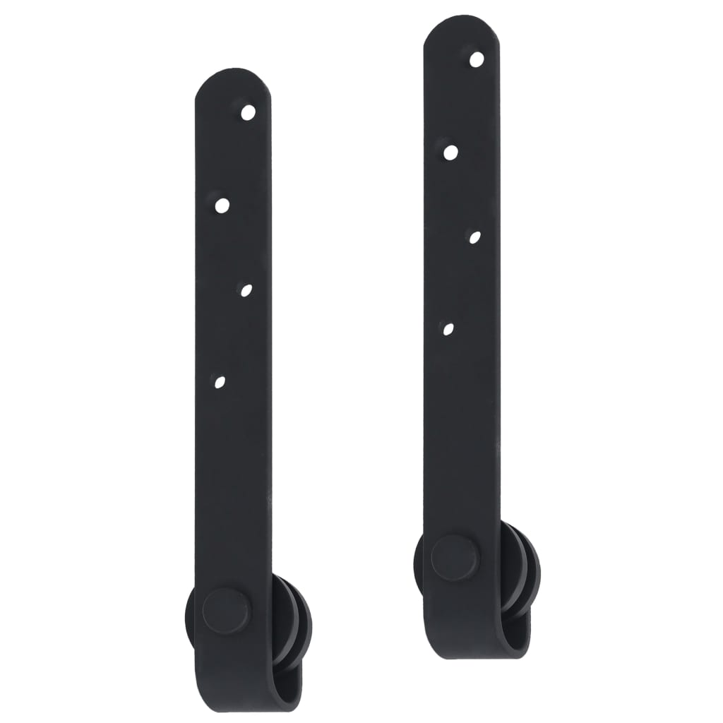 vidaXL Mini Schiebetürbeschlag Set für Schranktüren Carbonstahl 183 cm