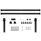 vidaXL Mini Schiebetürbeschlag Set für Schranktüren Carbonstahl 183 cm