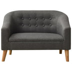 vidaXL Kindersofa Grau Stoff