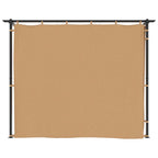 vidaXL Pavillon mit Vorhängen 3x3 m Taupe Stahl
