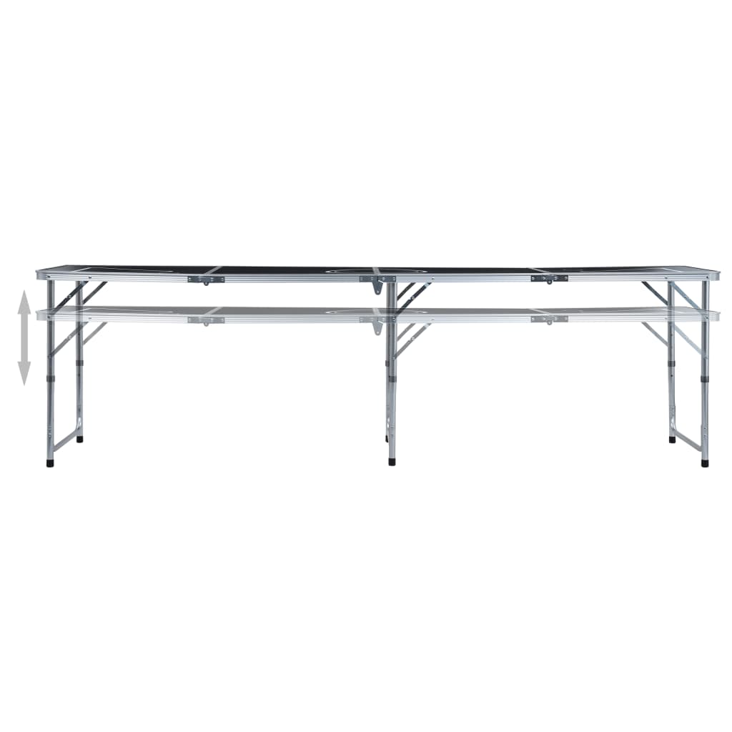 vidaXL Bier-Pong-Tisch mit Tassen und Bällen Klappbar 240 cm