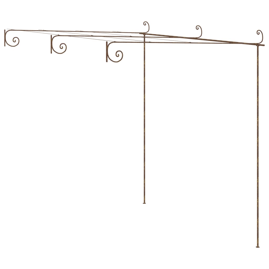 vidaXL Garten-Pergola Antik-Braun 3x3x2,5 m Eisen