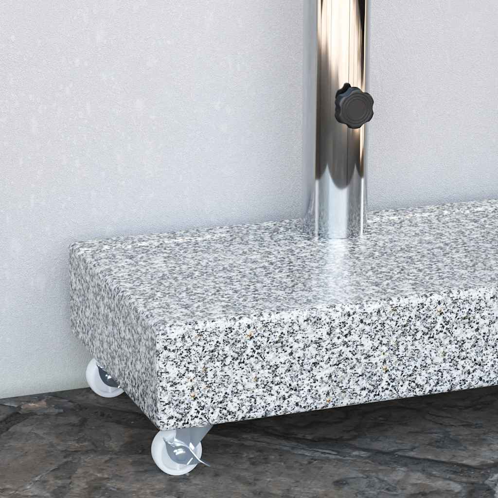 vidaXL Schirmständer Hellgrau 45x25x8,3 cm Granit